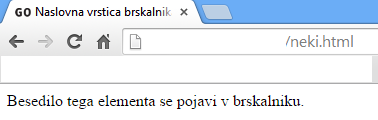 osnovna HTML stran